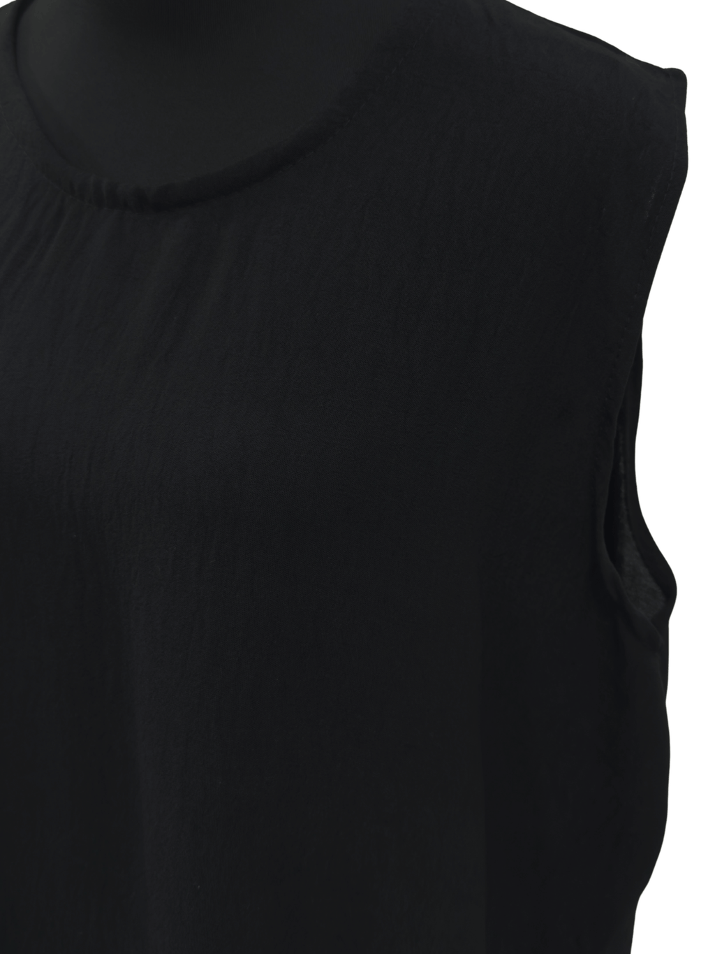 ZW 380 Noor Black Inner Dress | Soft Kuwaiti Crepe Underdress