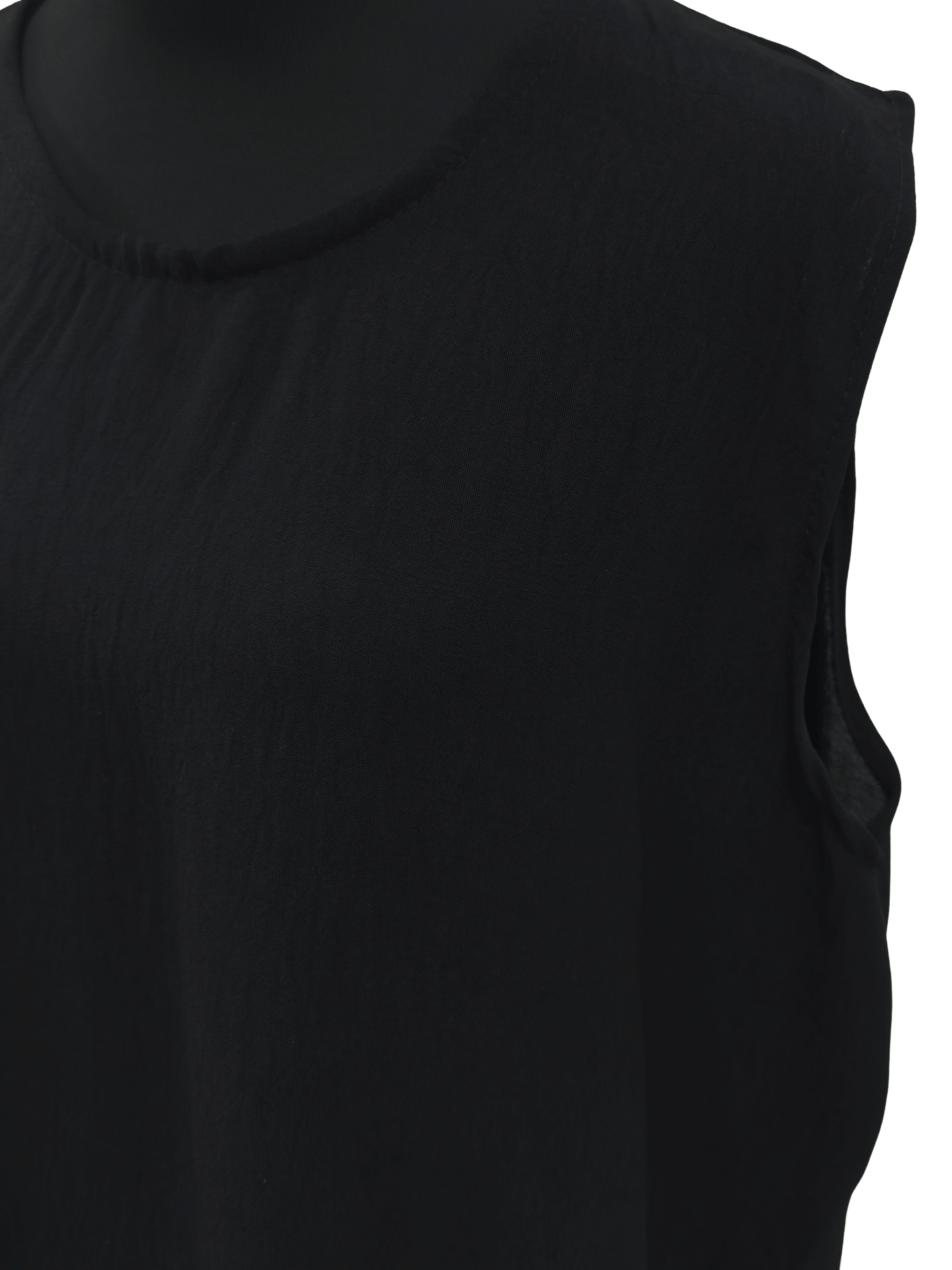 ZW 380 Noor Black Inner Dress | Soft Kuwaiti Crepe Underdress