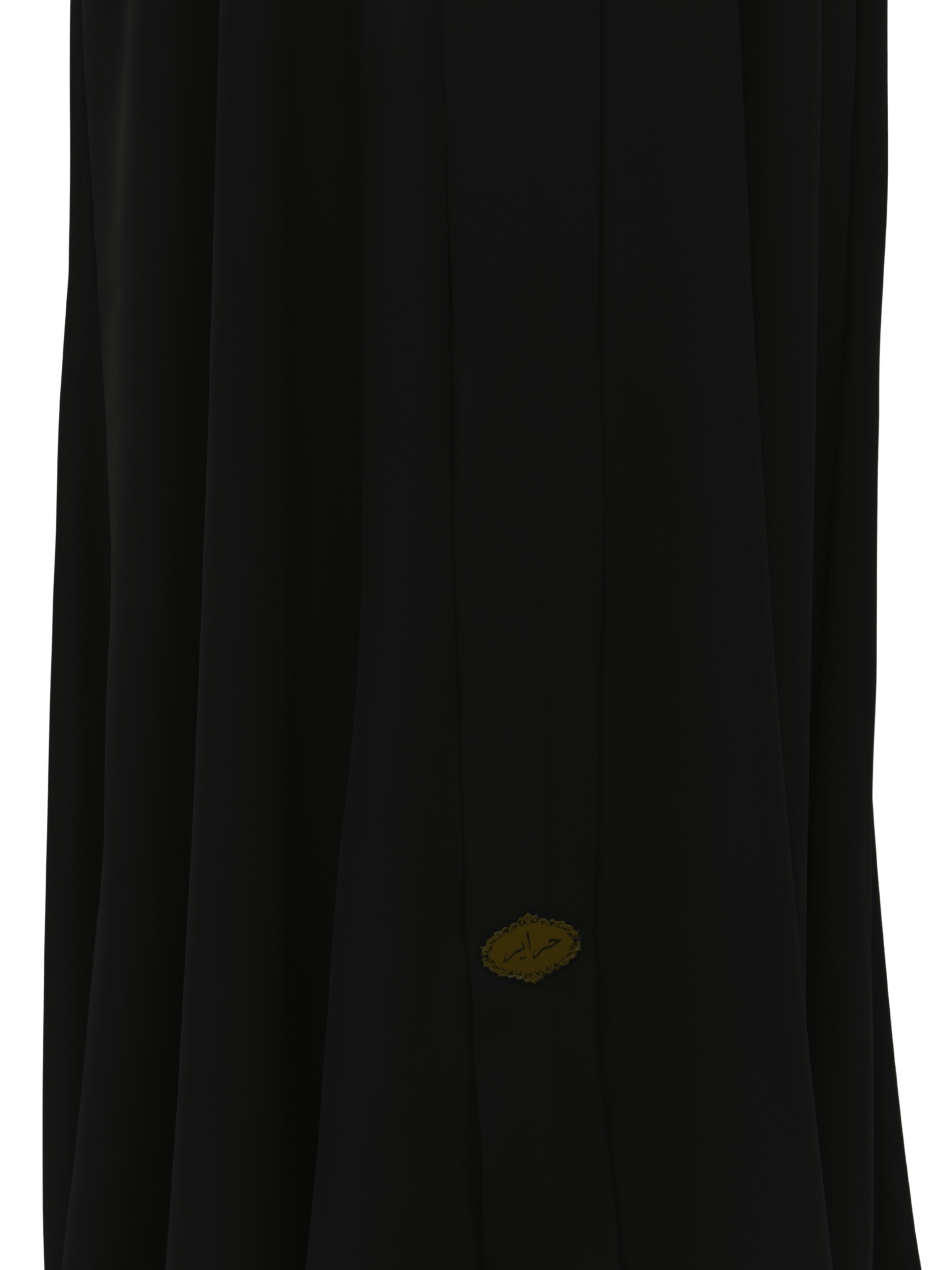 ZW 381 Amal Black Pleated Abaya | Elegant Kuwaiti Design