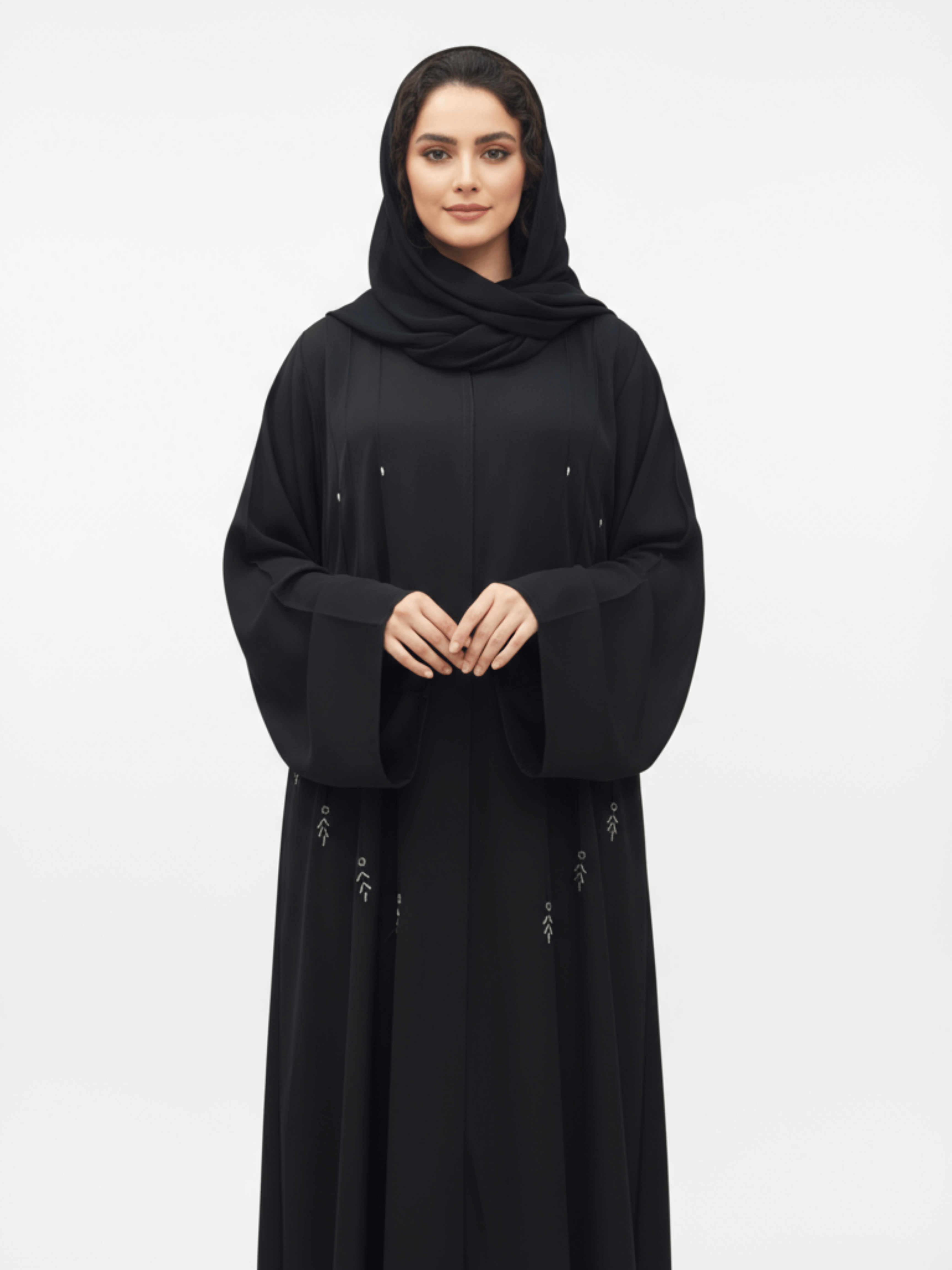 ZW 383 Liyana Embellished Black Abaya | Elegant Modest Wear