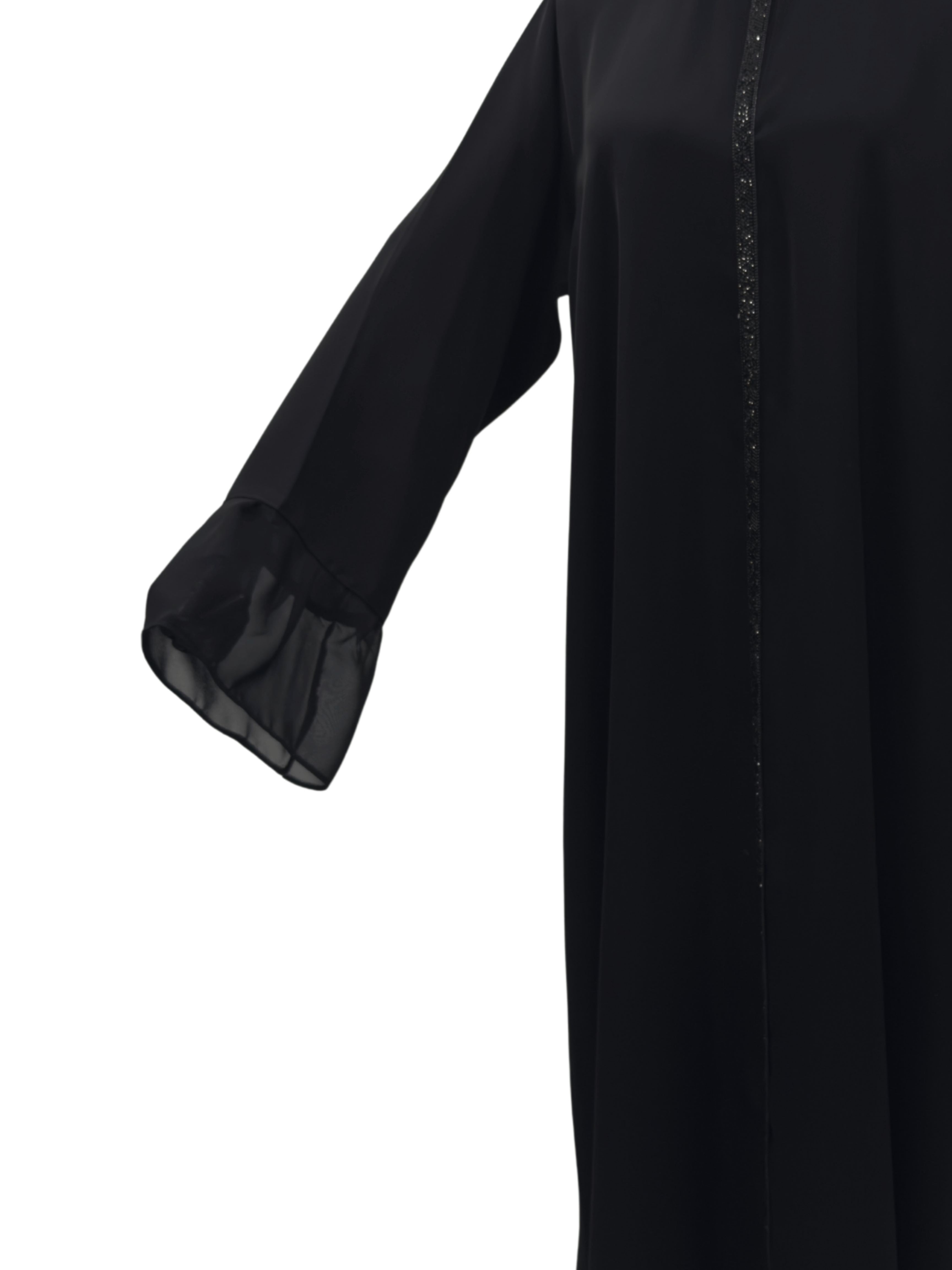 ZW 385 Yasmin Flared Sleeve Abaya | Elegant Black Modest Wear