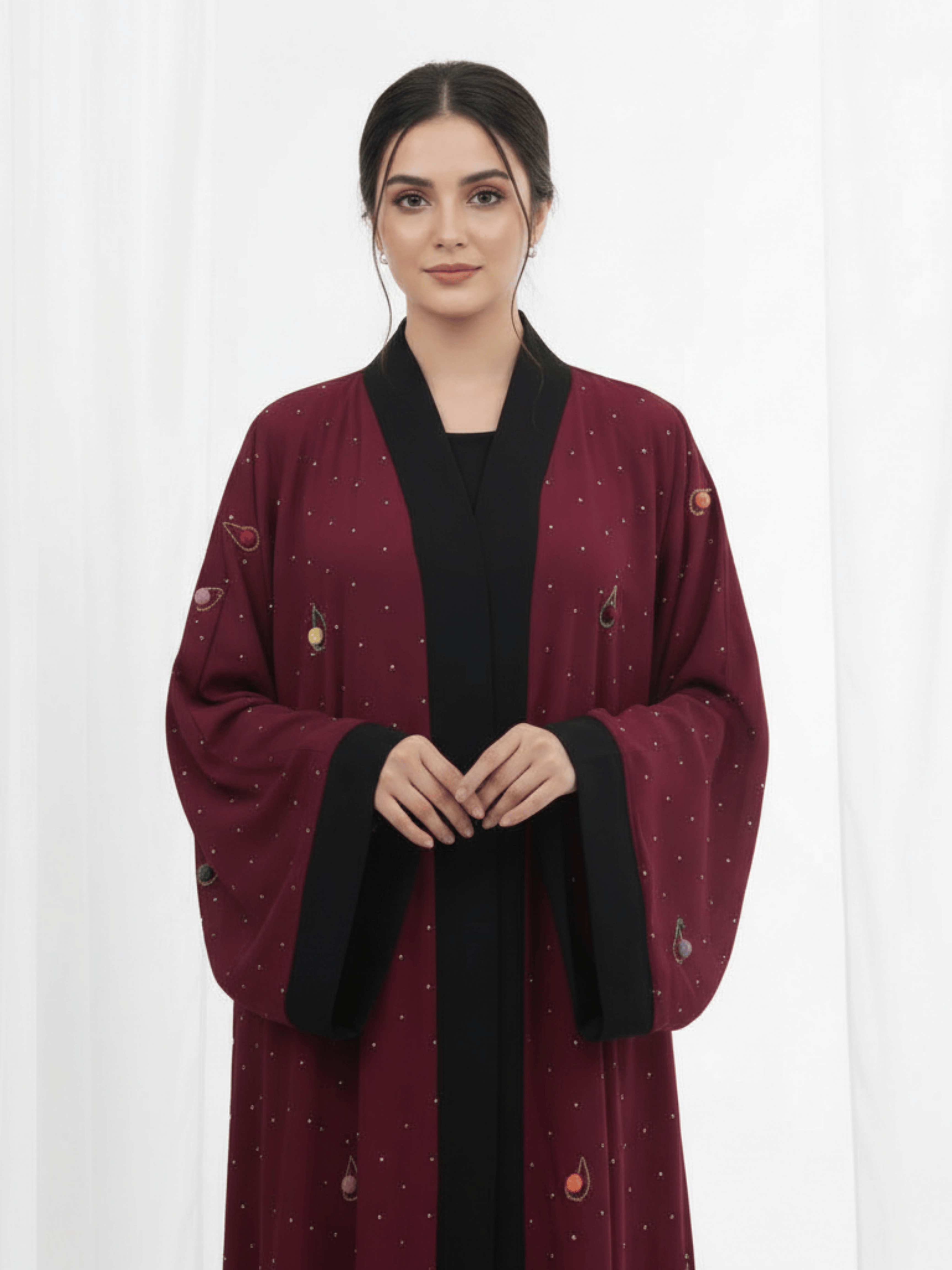 ZW 391 Darra Maroon Outfit | Modern Cotton Daraa with Embroidery