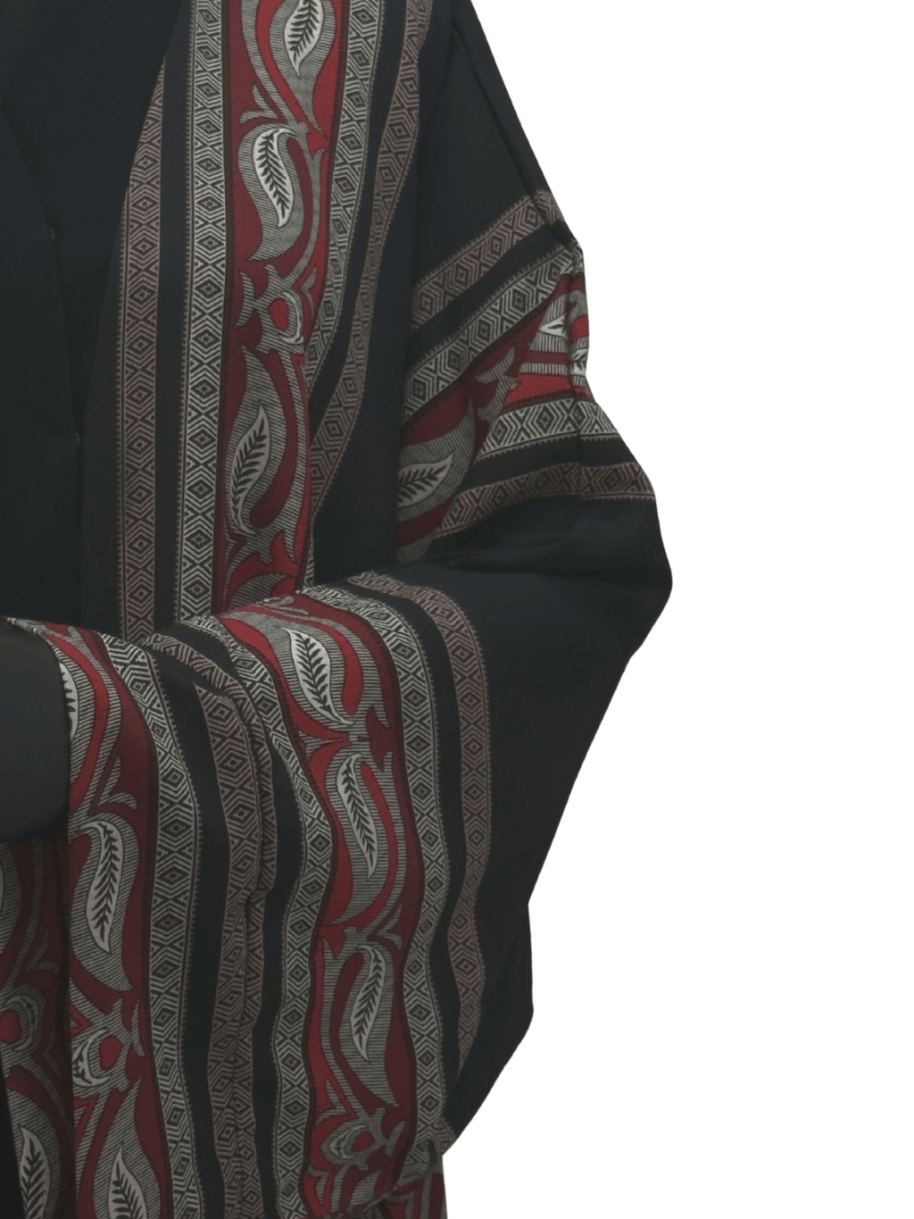 ZW 395 Black & Red Embroidered Darra Outfit | Elegant Patterned Daraa for Women