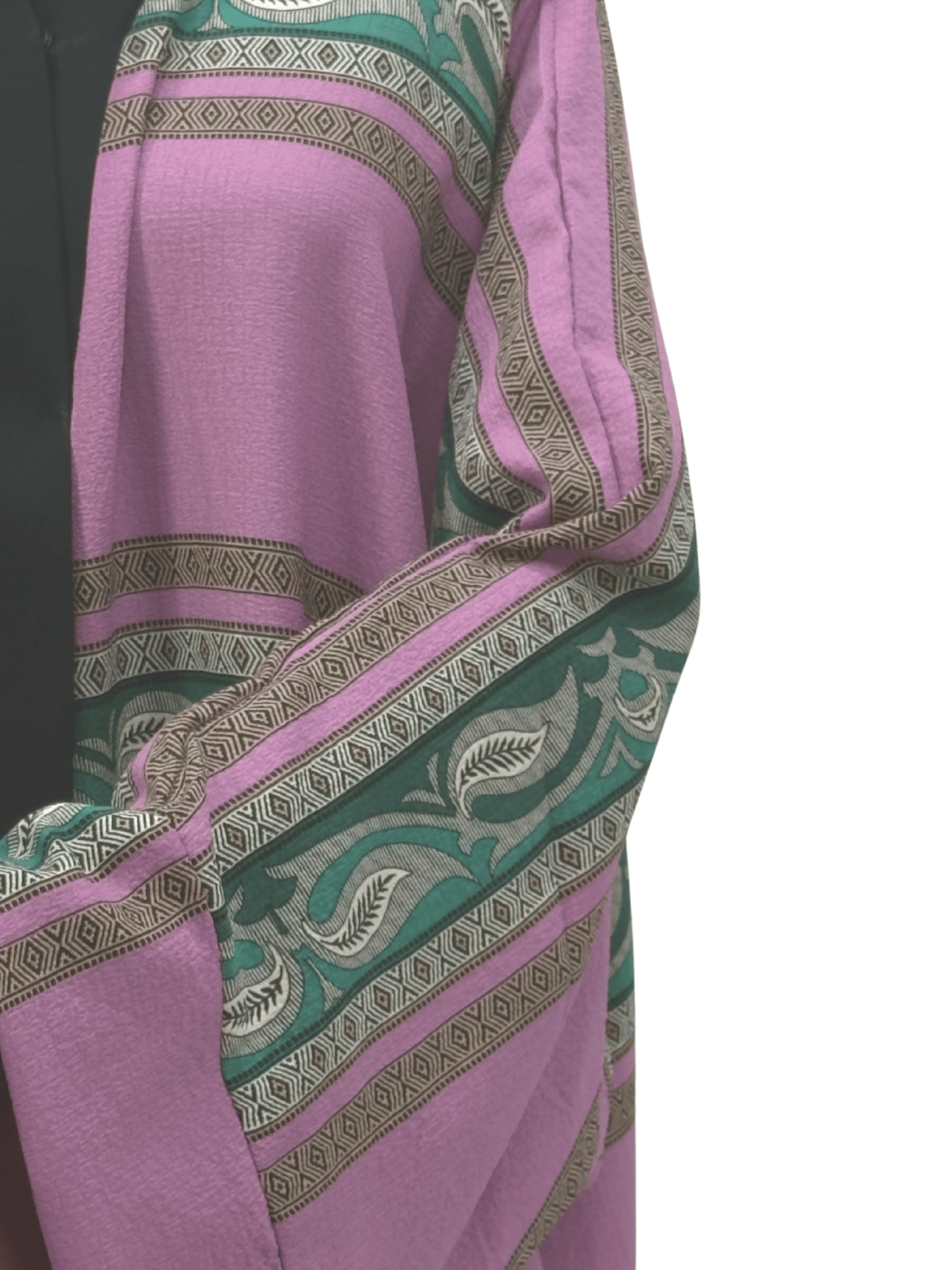 ZW 396 Purple & Green Printed Darra Outfit | Elegant Patterned Daraa for Women