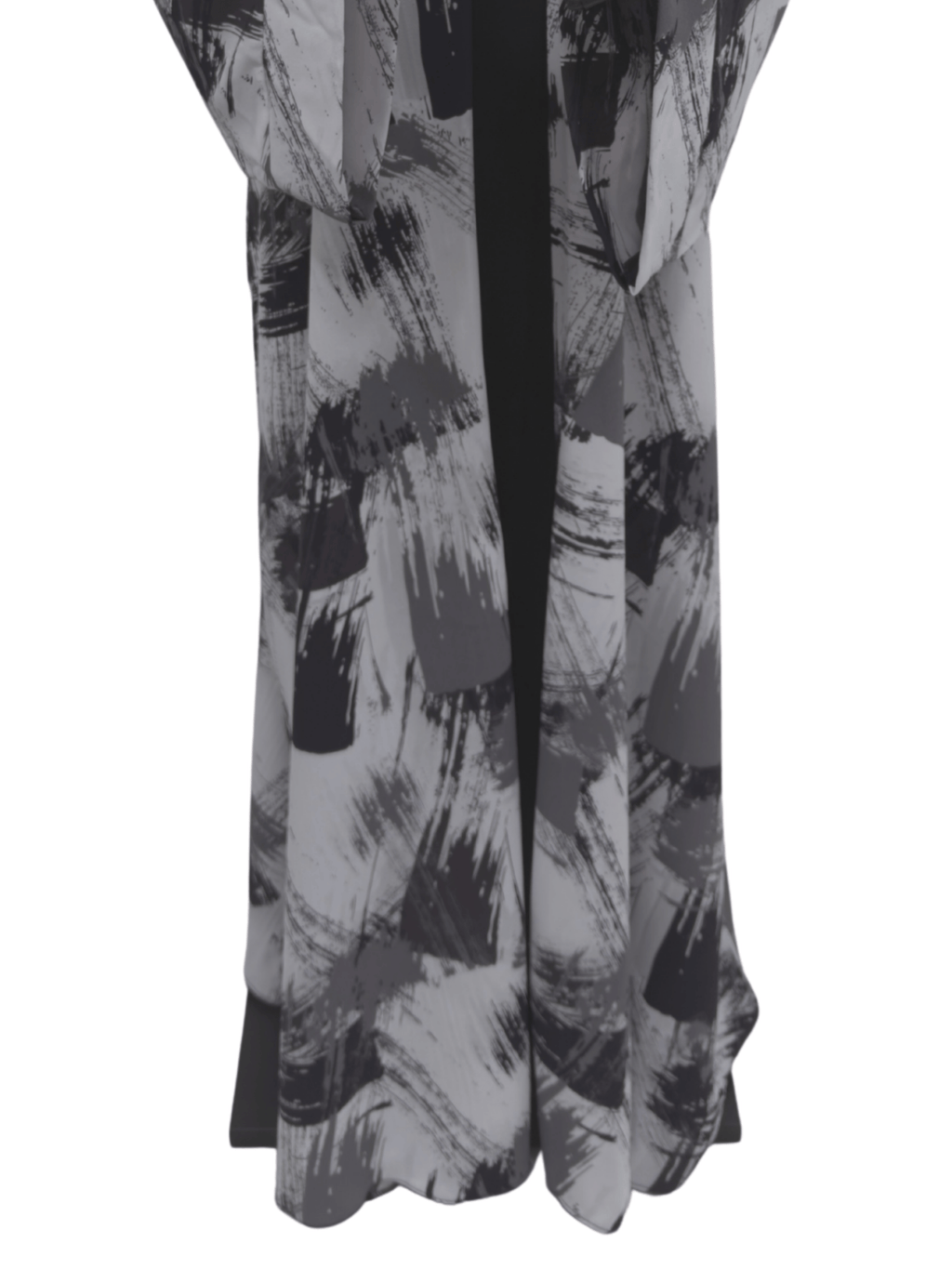 ZW 397 Black & Grey Artistic Darra Outfit | Modern Abstract Printed Daraa for Women