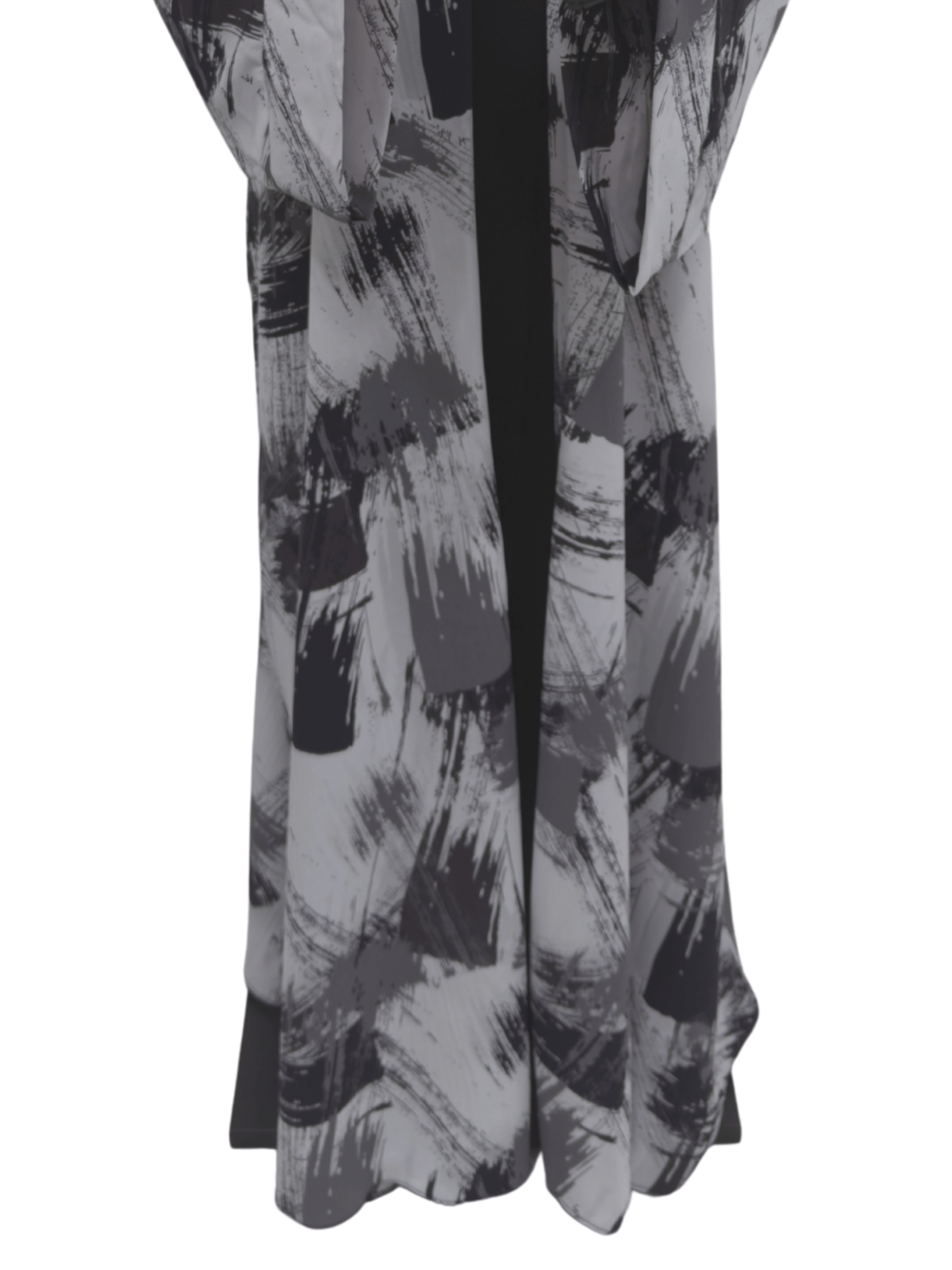 ZW 397 Black & Grey Artistic Darra Outfit | Modern Abstract Printed Daraa for Women