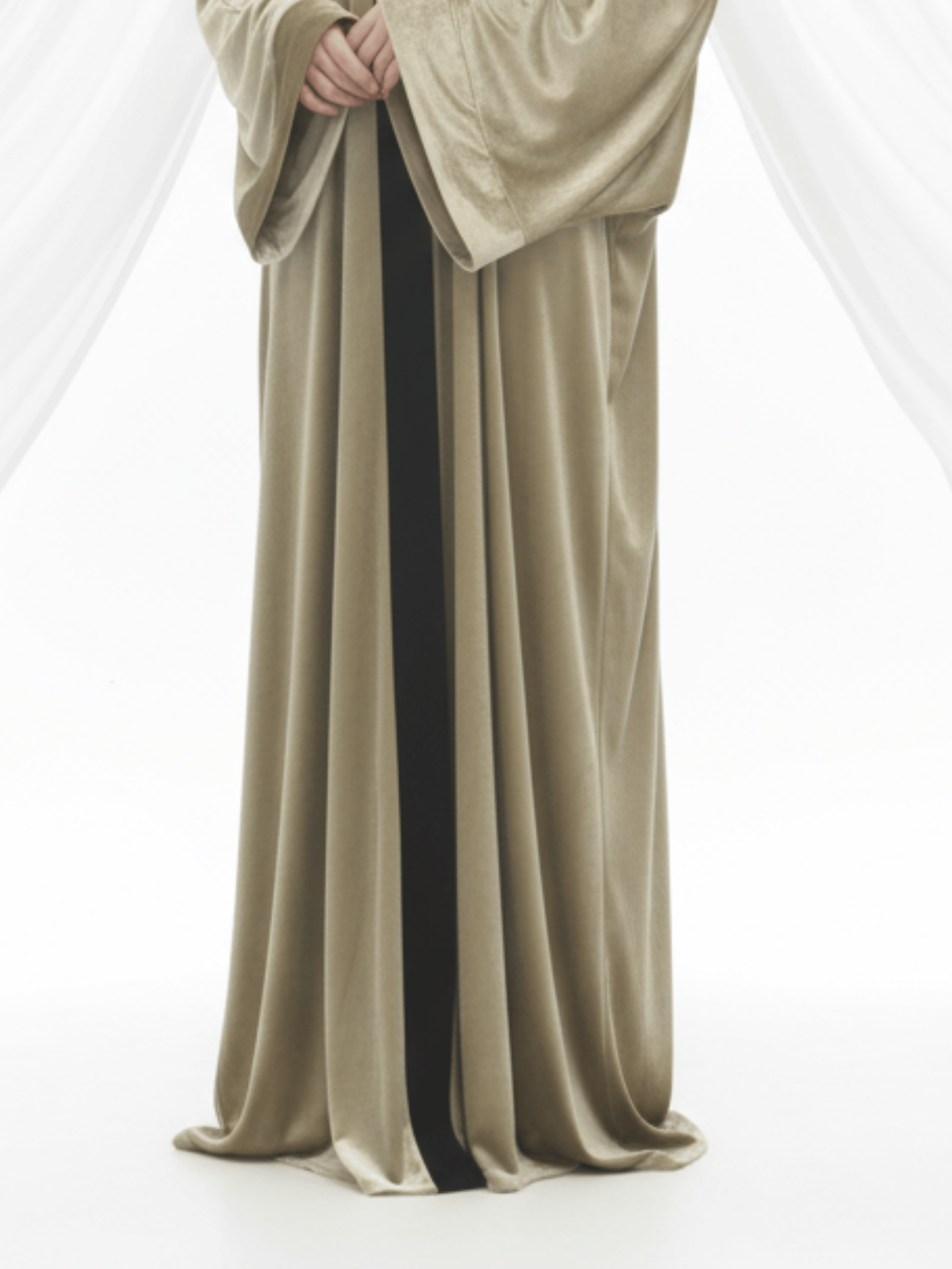 ZW 398 Gold Velvet Darra Outfit | Luxurious Soft Velvet Daraa for Women