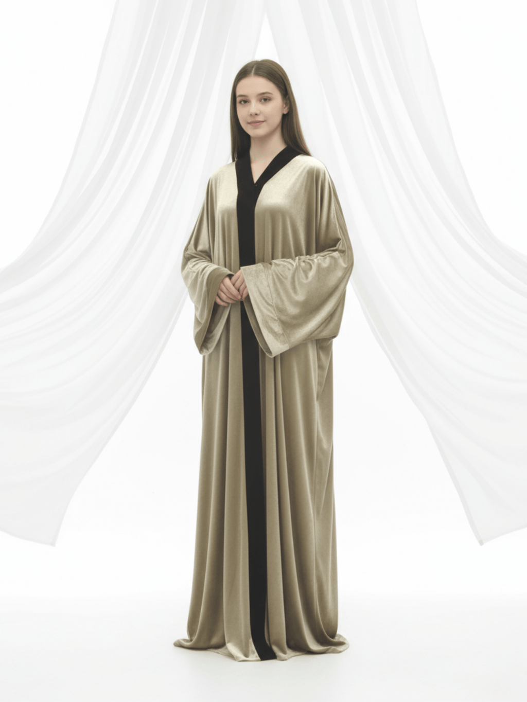 ZW 398 Gold Velvet Darra Outfit | Luxurious Soft Velvet Daraa for Women