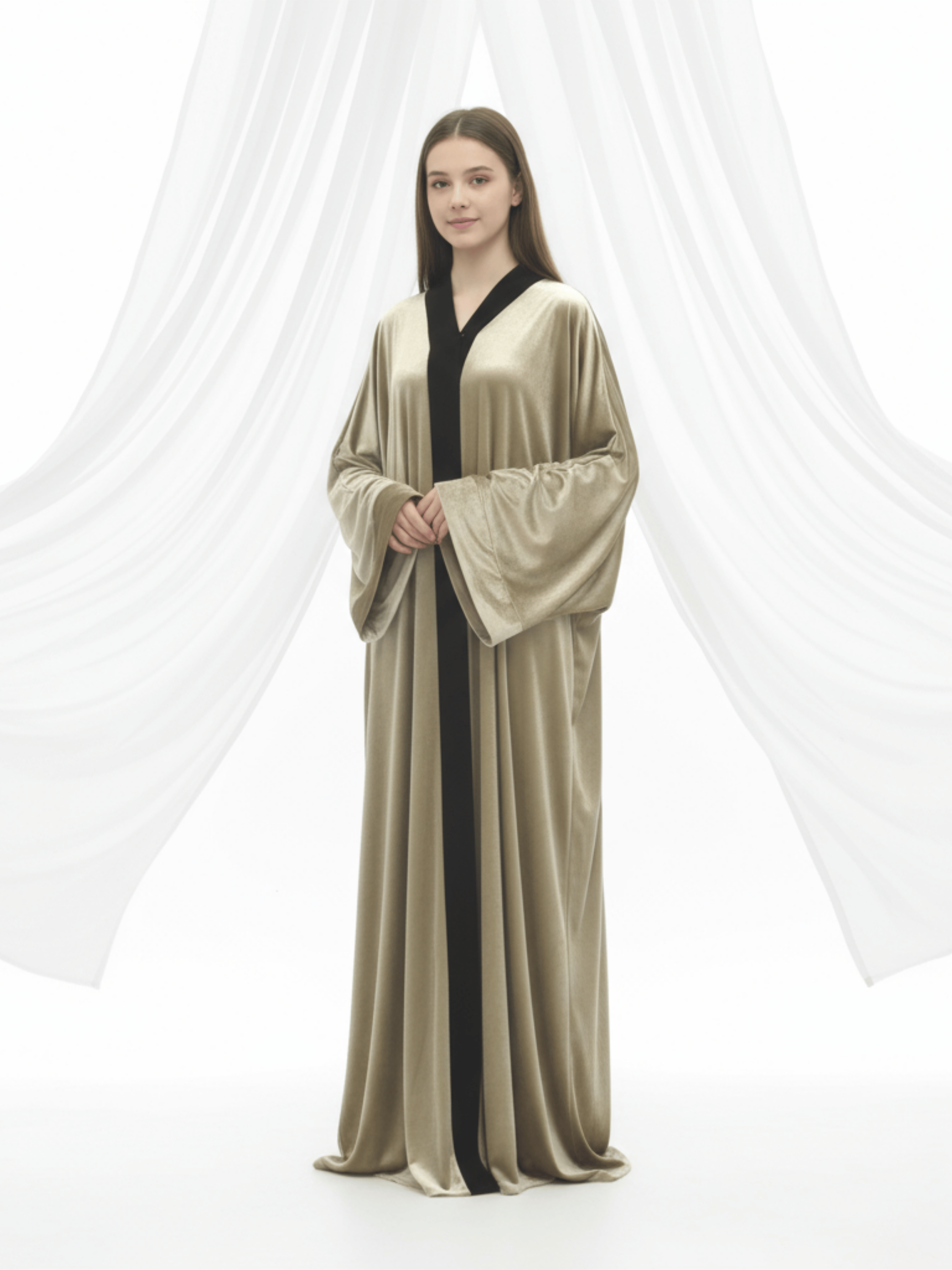 ZW 398 Gold Velvet Darra Outfit | Luxurious Soft Velvet Daraa for Women