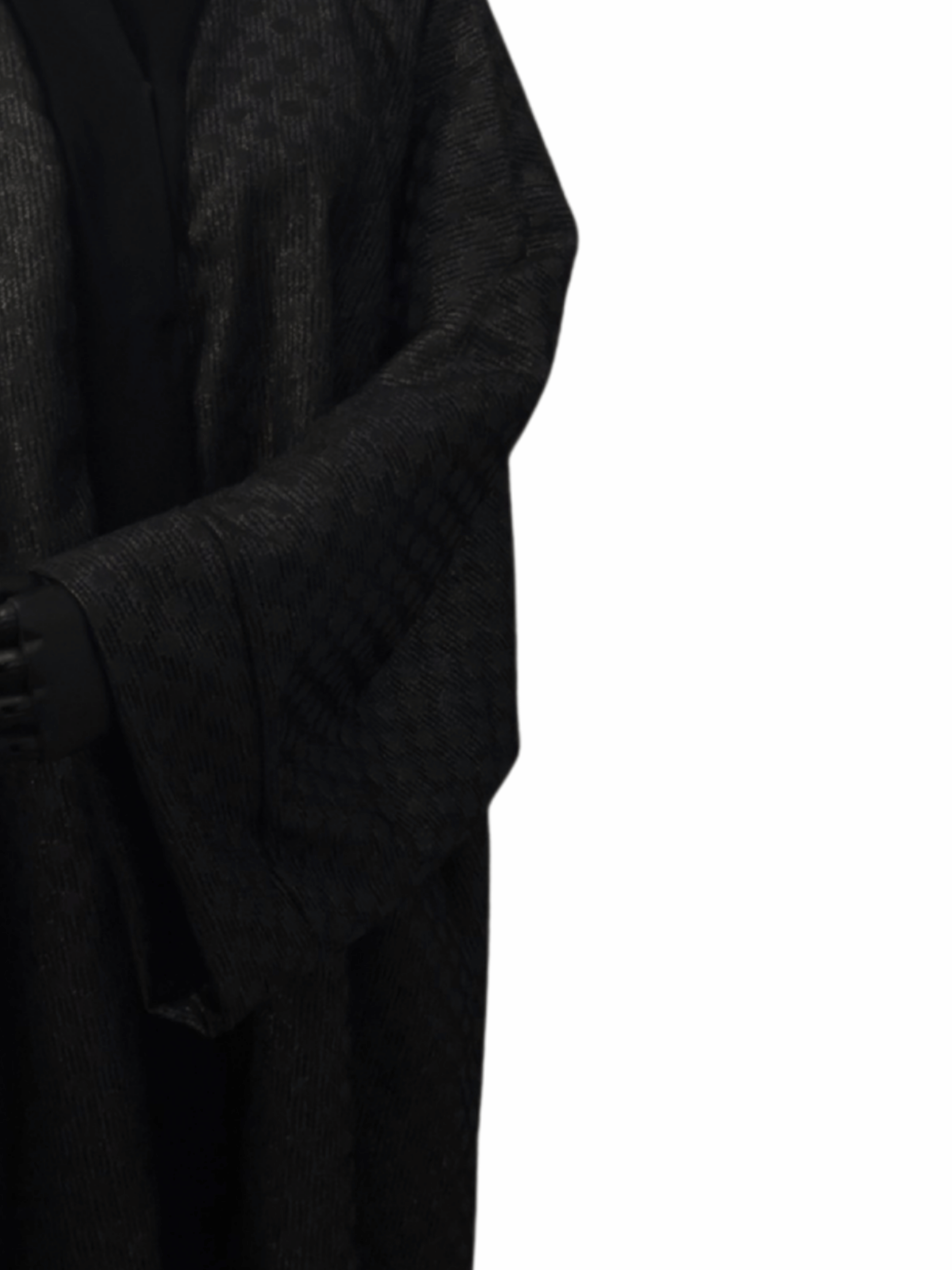 ZW 399 Black Textured Darra Outfit | Elegant Jacquard Pattern Daraa for Women